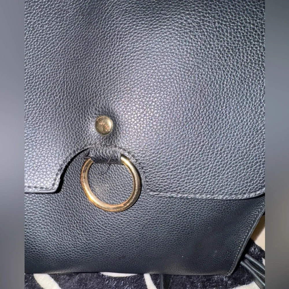 Chic and Versatile LD Design Black Backpack Purse with Unique Pocket Detail